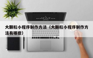 乌海大颗粒小程序制作方法（大颗粒小程序制作方法有哪些）